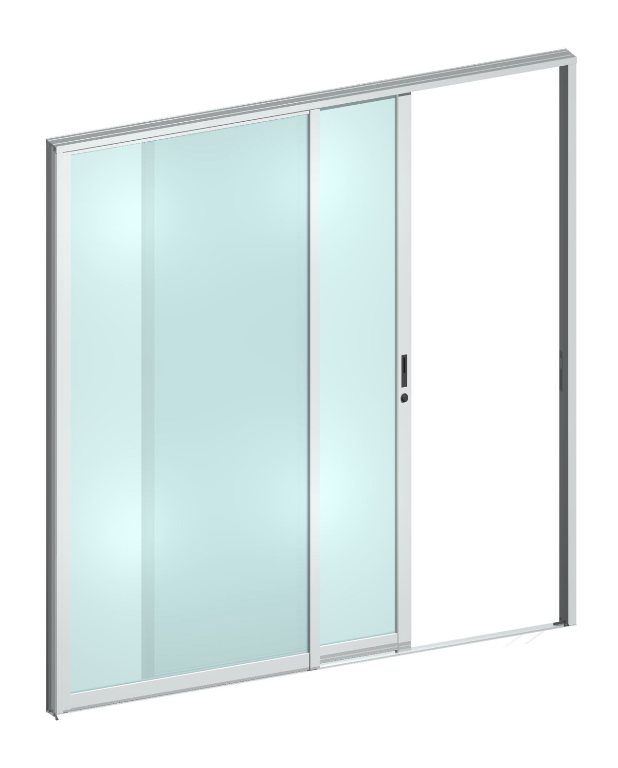 puerta de aluminio y vidrio sistema corredizo