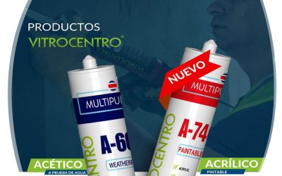Silicón acético y acrílico para ventanas y puertas de aluminio Vitrocentro