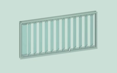 Celosías de vidrio modernas para ventilación y diseño